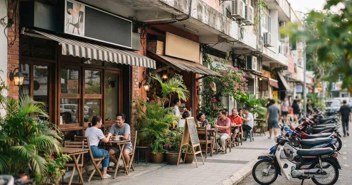 What cafes cost in Petaling Jaya and what drives the price